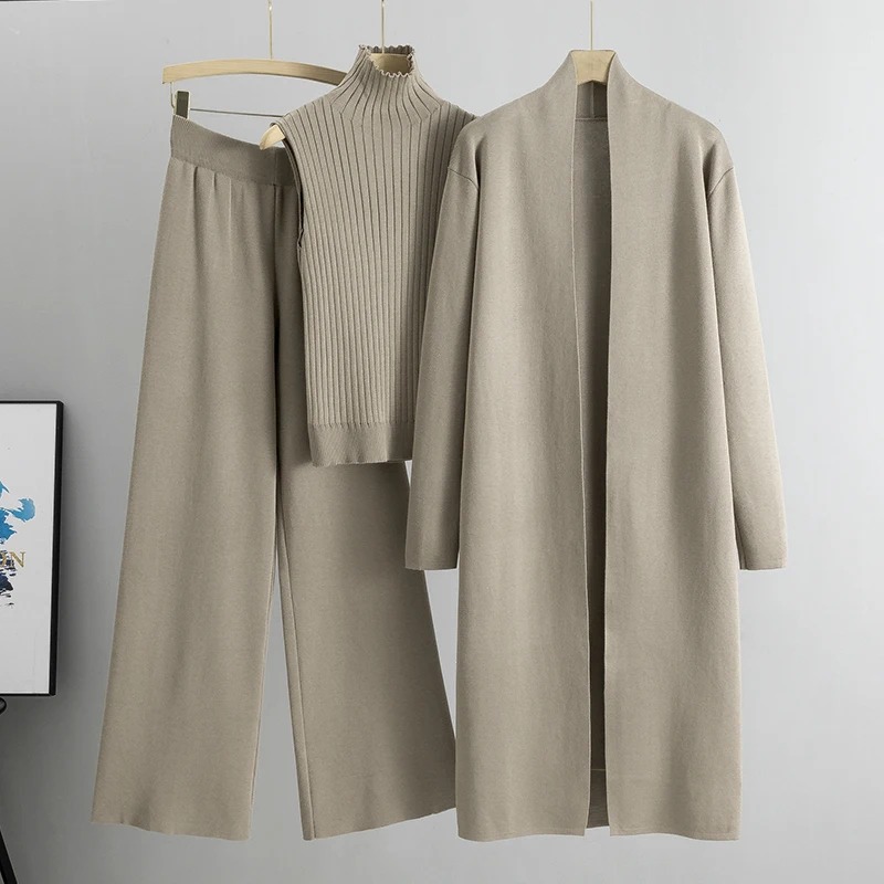 Vintage Fashion Postcards - Spring Autumn 3 Piece Women Cardigan
