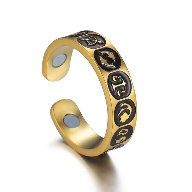Vintage Fashion Labels - VASSAGO Vintage Zodiac Sign Rings 12