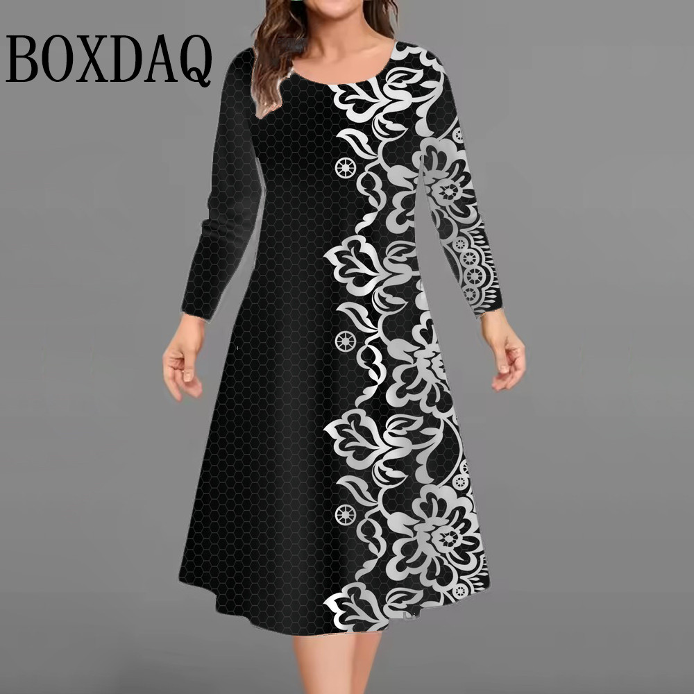 Vintage Fashion Ai - New Women's Retro Dress Flowers Printed