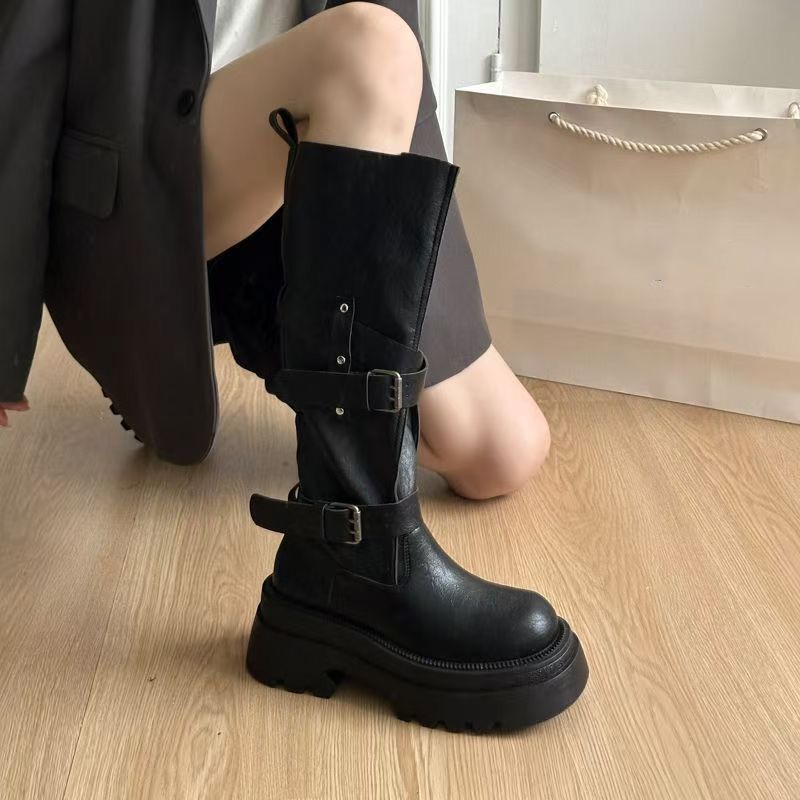 2026 New Vintage Thick Bottom  - Vintage Fashion Boots 评论和价格