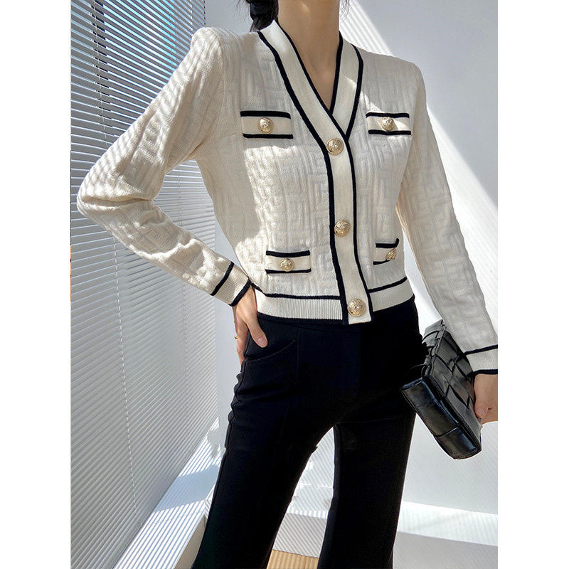 Spring Autumn New V-neck Long  - Vintage Fashion Postcards 评论和价格