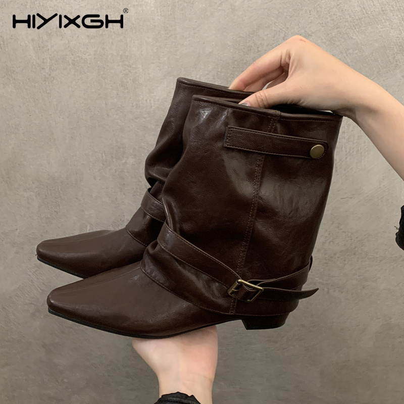 Pointed Toe Short Boots Women  - Vintage Fashion Rome 评论和价格