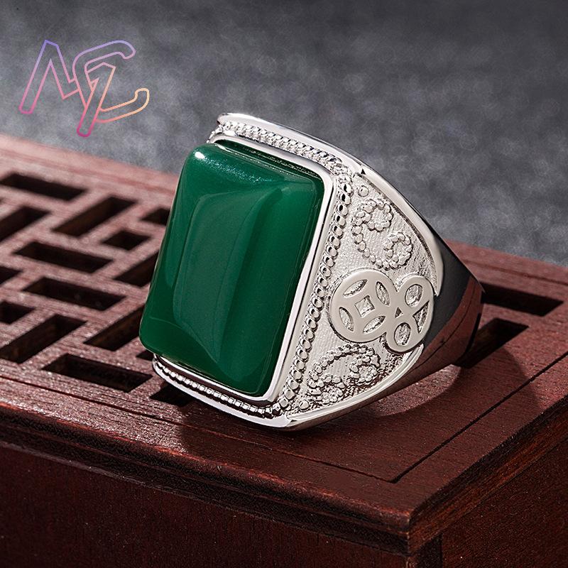 Green Natural Jade Rings Real  - Vintage Fashion 评论和价格