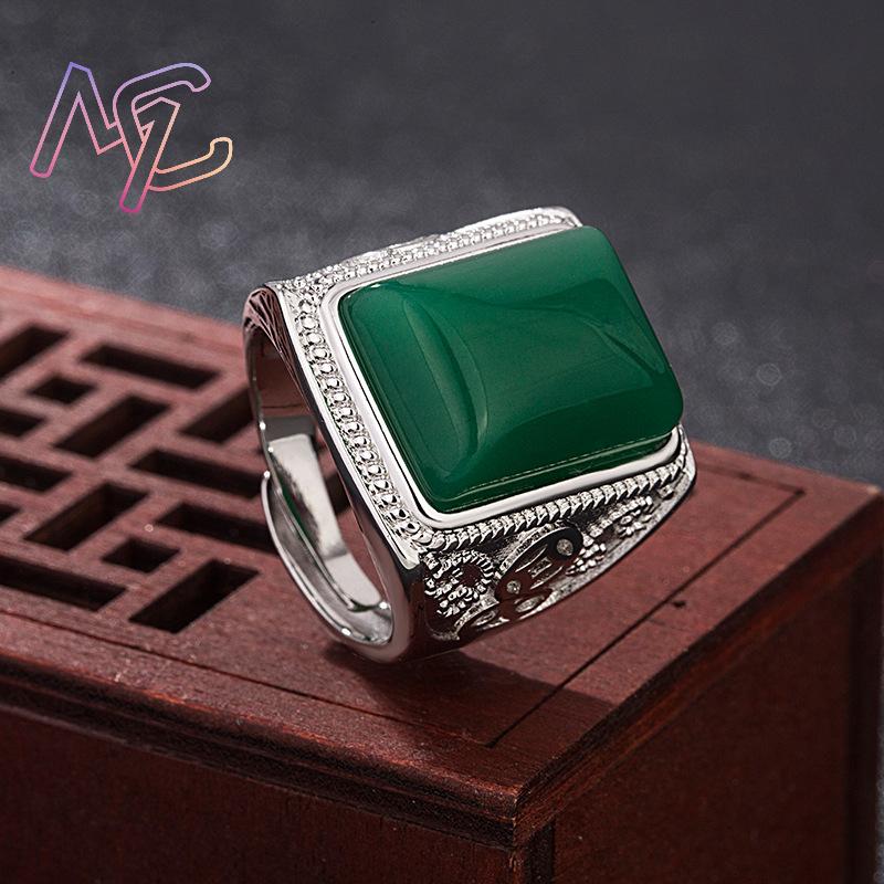 Green Natural Jade Rings Real  - Vintage Fashion 评论和价格