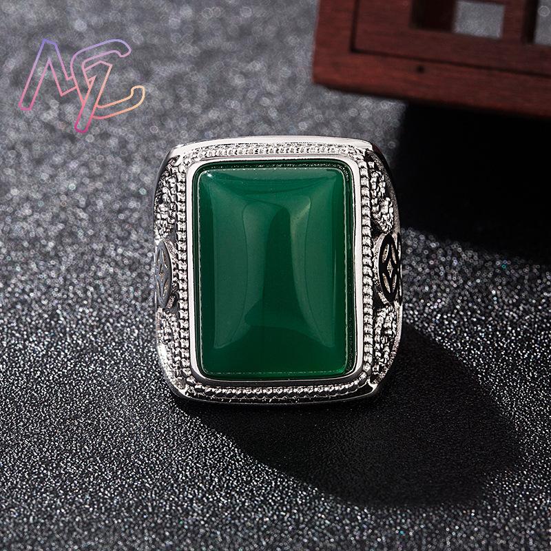 Green Natural Jade Rings Real  - Vintage Fashion 评论和价格