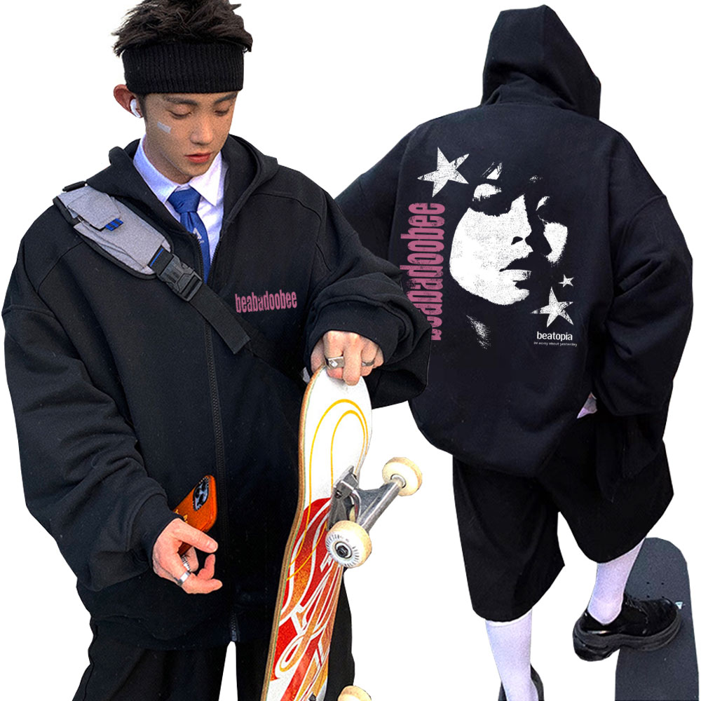 Beabadoobee Face Graphic Zippe - Vintage Fashion Pop Up 评论和价格