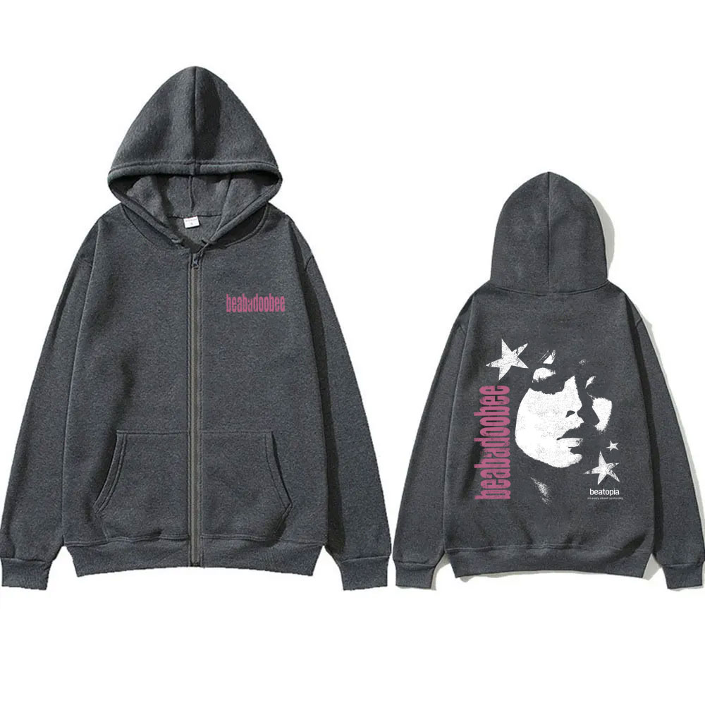 Beabadoobee Face Graphic Zippe - Vintage Fashion Pop Up 评论和价格
