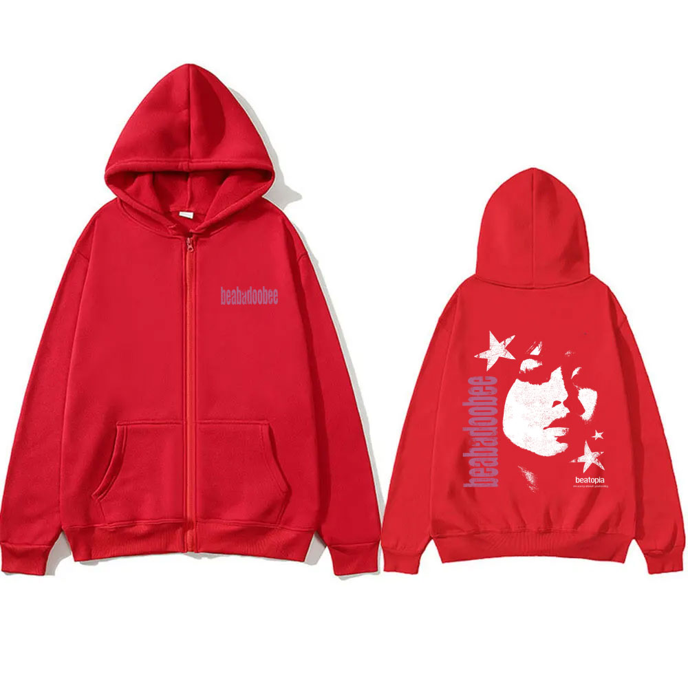 Beabadoobee Face Graphic Zippe - Vintage Fashion Pop Up 评论和价格