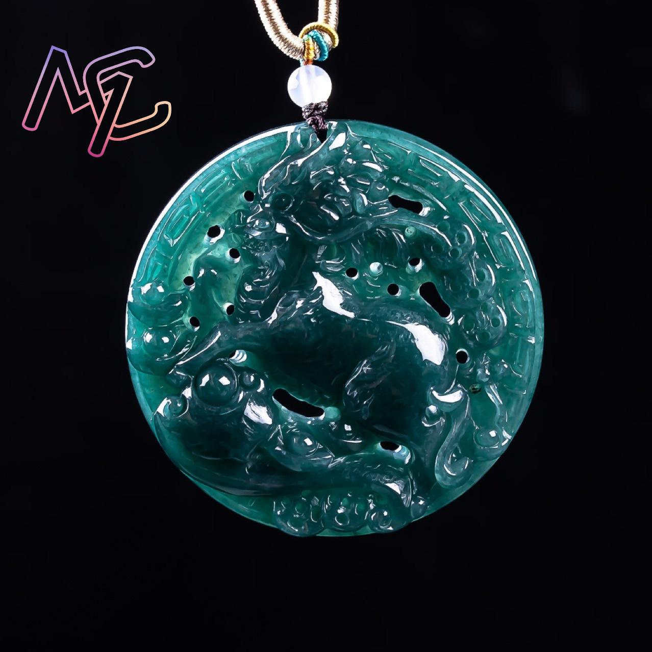 Myanmar Jadeite Dragon Pendant - Vintage Fashion 评论和价格