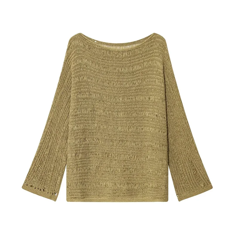 Vintage Boat Neck Knit Sweater - Vintage Fashion For Women 评论和价格