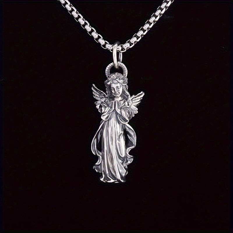 Guardian Angel Amulet Necklace - Vintage Fashion Meaning 评论和价格