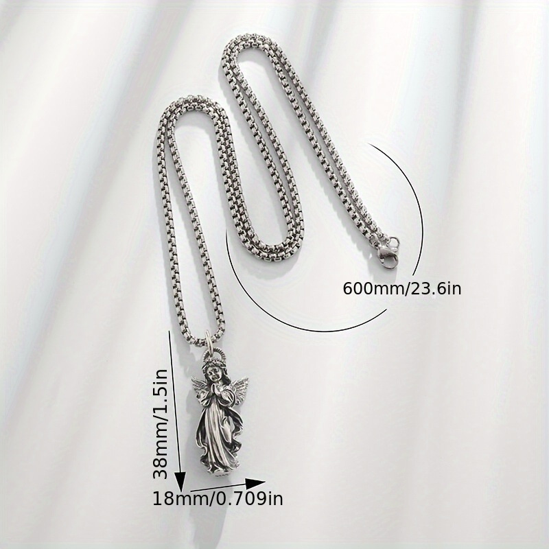 Guardian Angel Amulet Necklace - Vintage Fashion Meaning 评论和价格