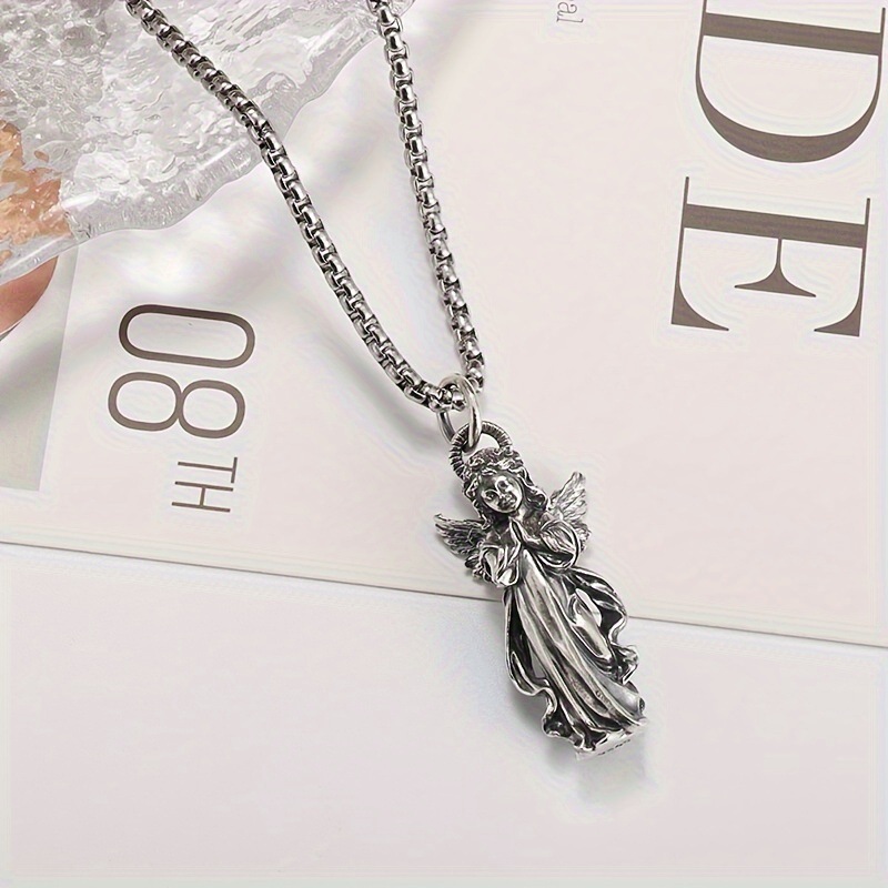 Guardian Angel Amulet Necklace - Vintage Fashion Meaning 评论和价格
