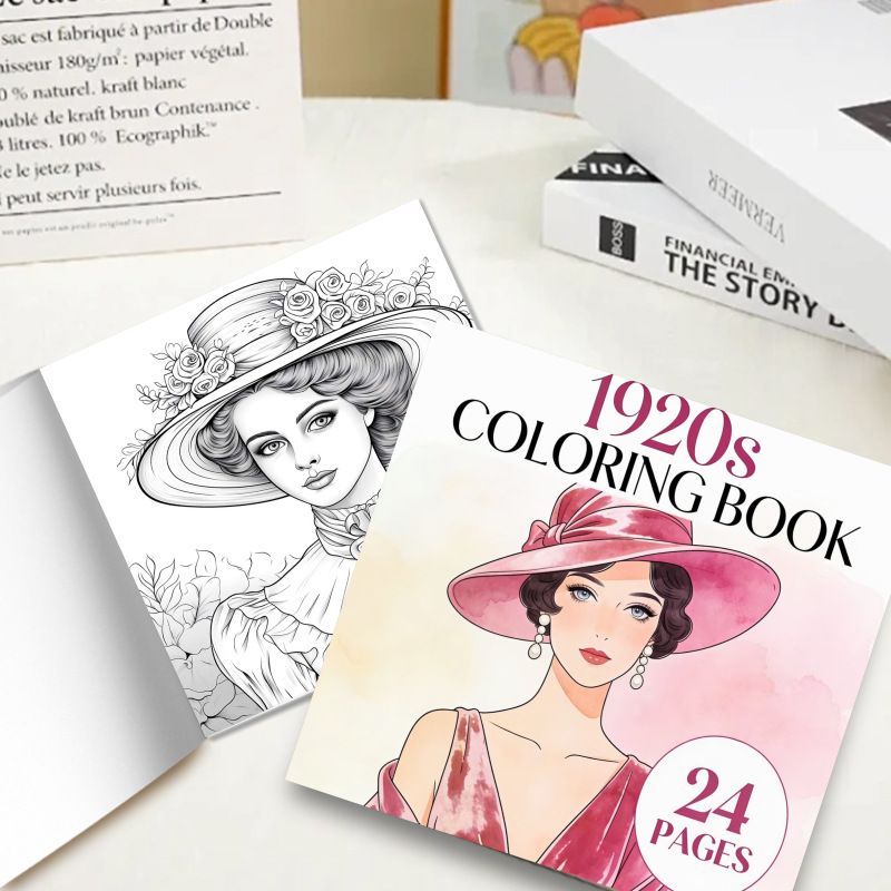1920s Coloring Book 24 Pages V - Vintage Fashion Coloring Pages 评论和价格