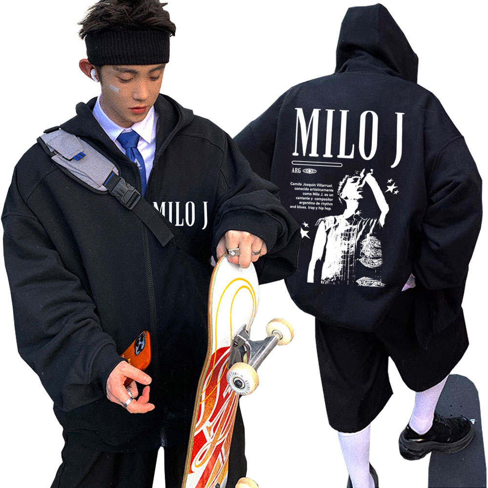 Rapper Milo J Graphic Zipper H - Vintage Fashion Pop Up 评论和价格