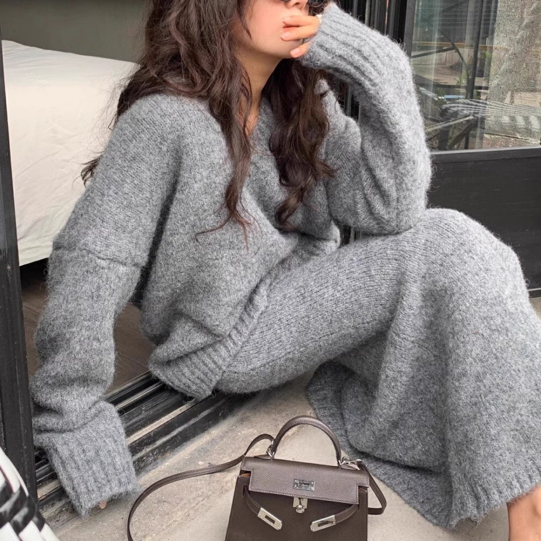 Vintage Knitted Sweater Set Sk - V Vintage Fashion 评论和价格