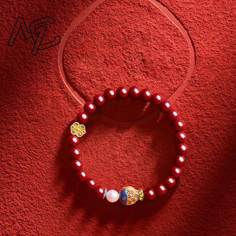 Real Cinnabar Blue Carp Bracel - Vintage Fashion 评论和价格