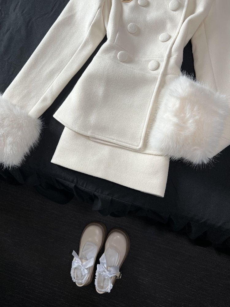 Winter French Elegant Women's  - V Vintage Fashion 评论和价格