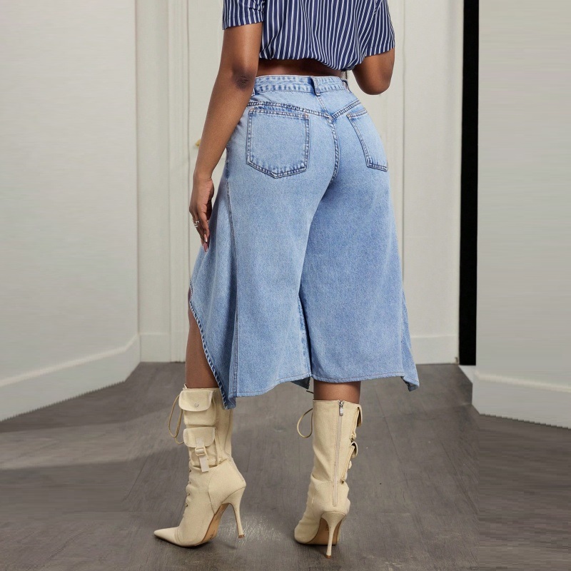 Women Irregular Asymmetrical H - Denim Skirt Midi Vintage 评论和价格
