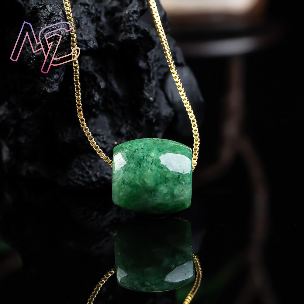 Natural Real Jade Bead Pendant - Vintage Fashion 评论和价格