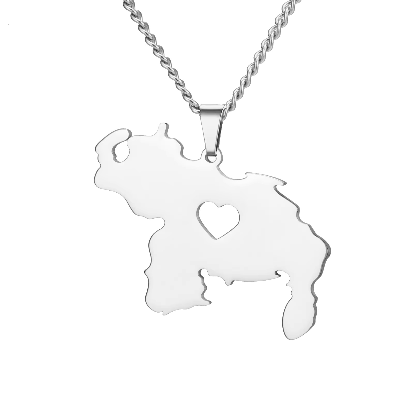 LIKGREAT Venezuela Map Necklac - Vintage Fashion Meaning 评论和价格