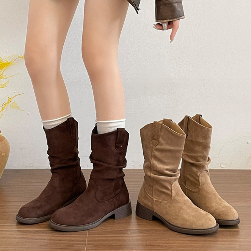 Vintage Thick Heel Pleated Wom - Vintage Fashion Rome 评论和价格