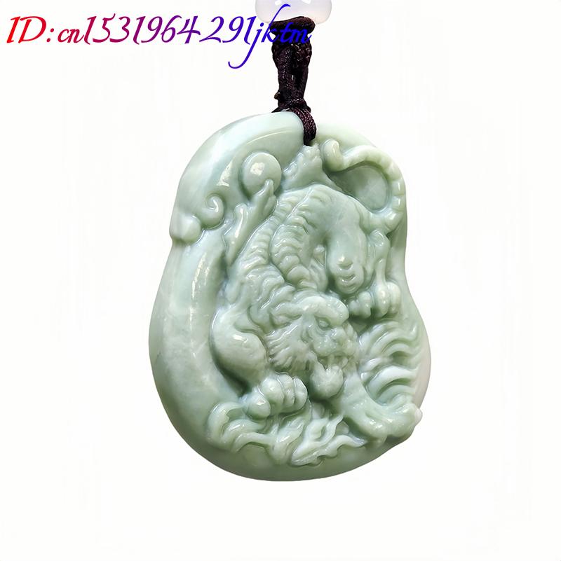 Green Natural Real Jade Tiger  - Vintage Fashion For Women 评论和价格