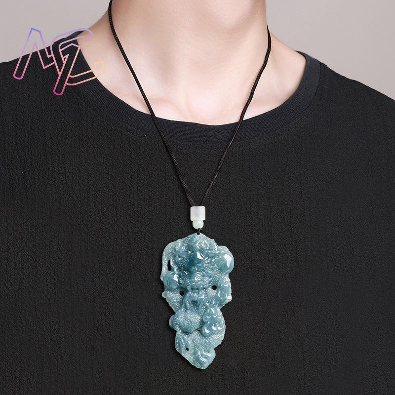 Myanmar Jadeite Dragon Pendant - Vintage Fashion 评论和价格